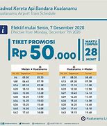 Jadwal Kereta Api Bandara Kualanamu Medan Terbaru